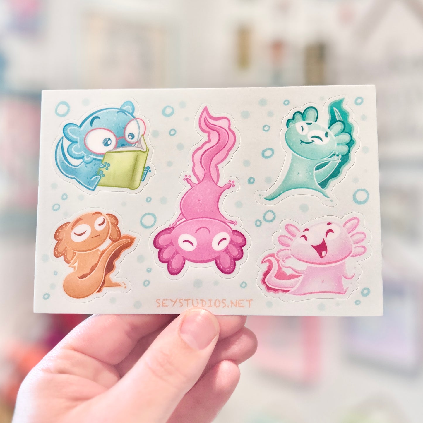 “Axolotls" Limited Edition Vinyl Sticker Sheet