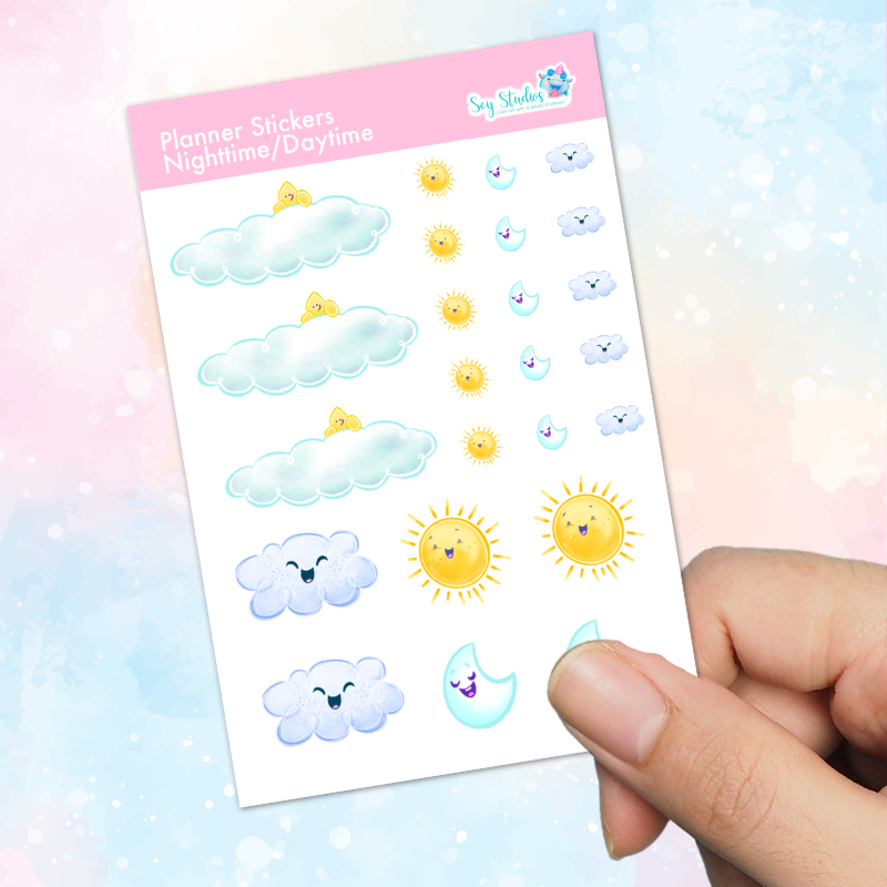 Planner Stickers - Nighttime/Daytime
