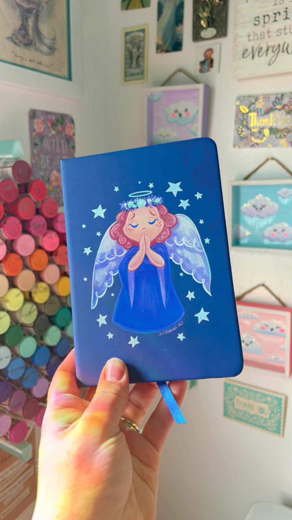 Leatherette Journal: Angel Sophie Praying