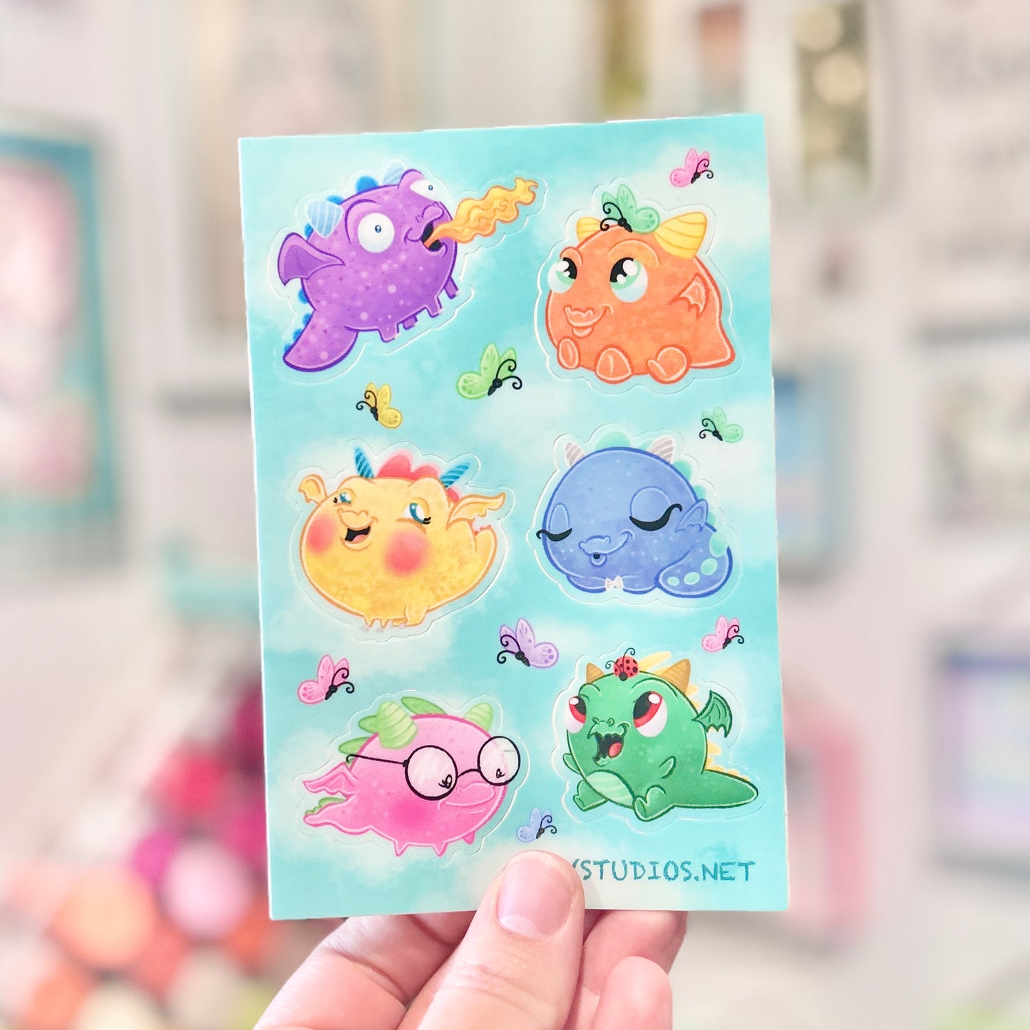 “Positivity Dragons" Vinyl Sticker Sheet