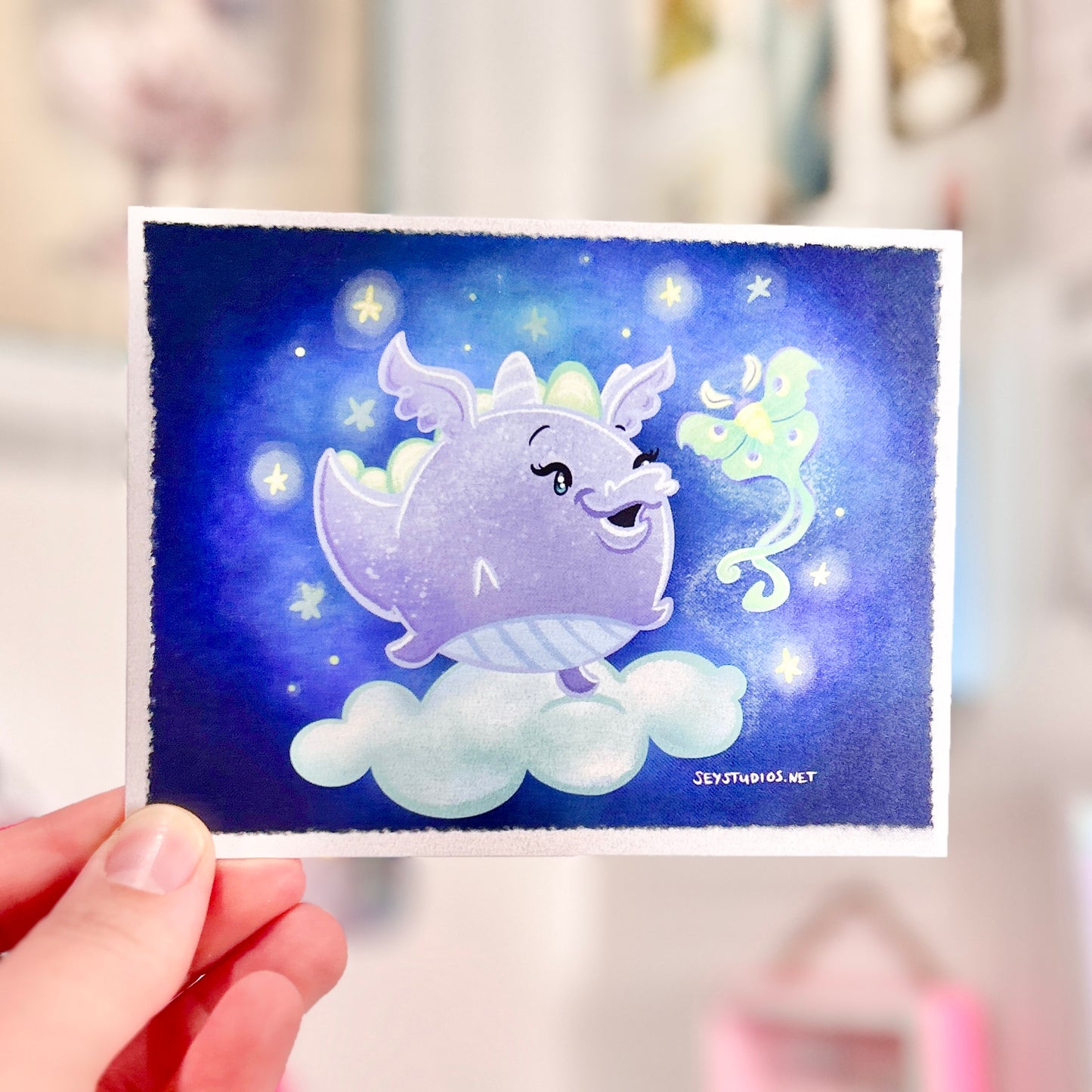 "Stella the Dragon & Luna" Limited Edition Postcard