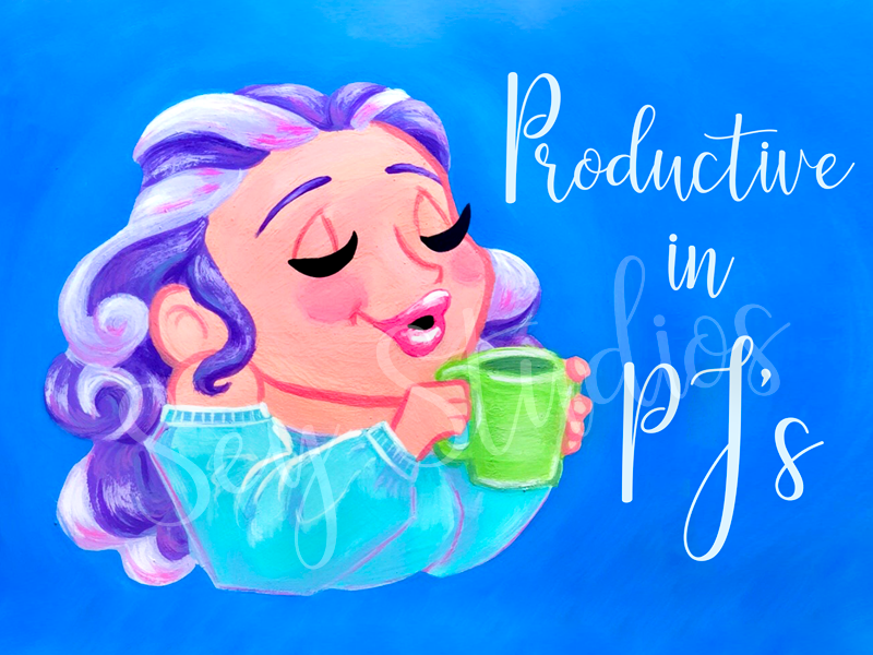 "Productive in PJs" Design