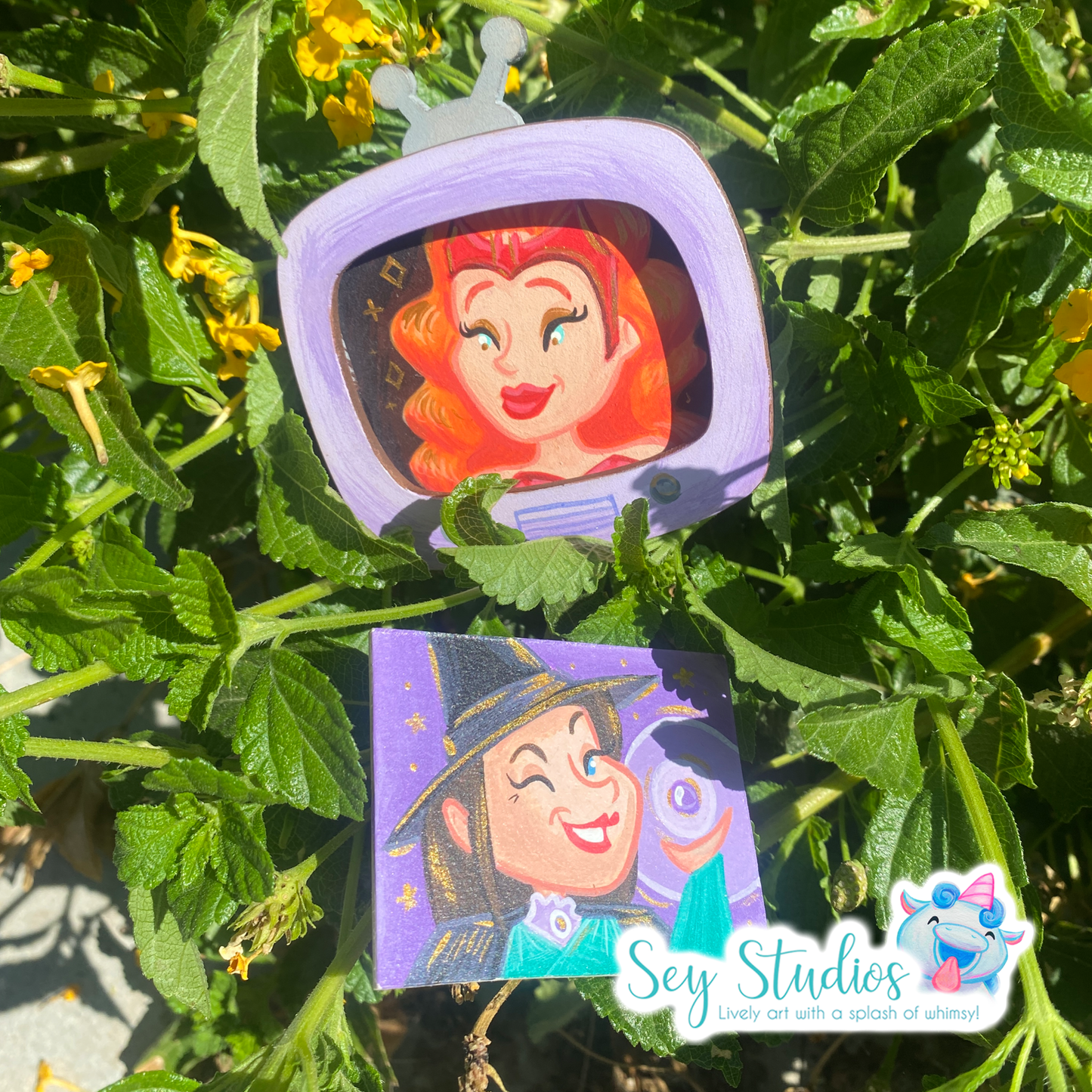 Brooch - Retro TV "Witch Set" Frame & Channel Set