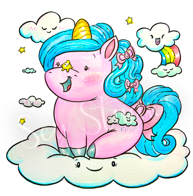"Unicorn Sparkles & Clouds" Design