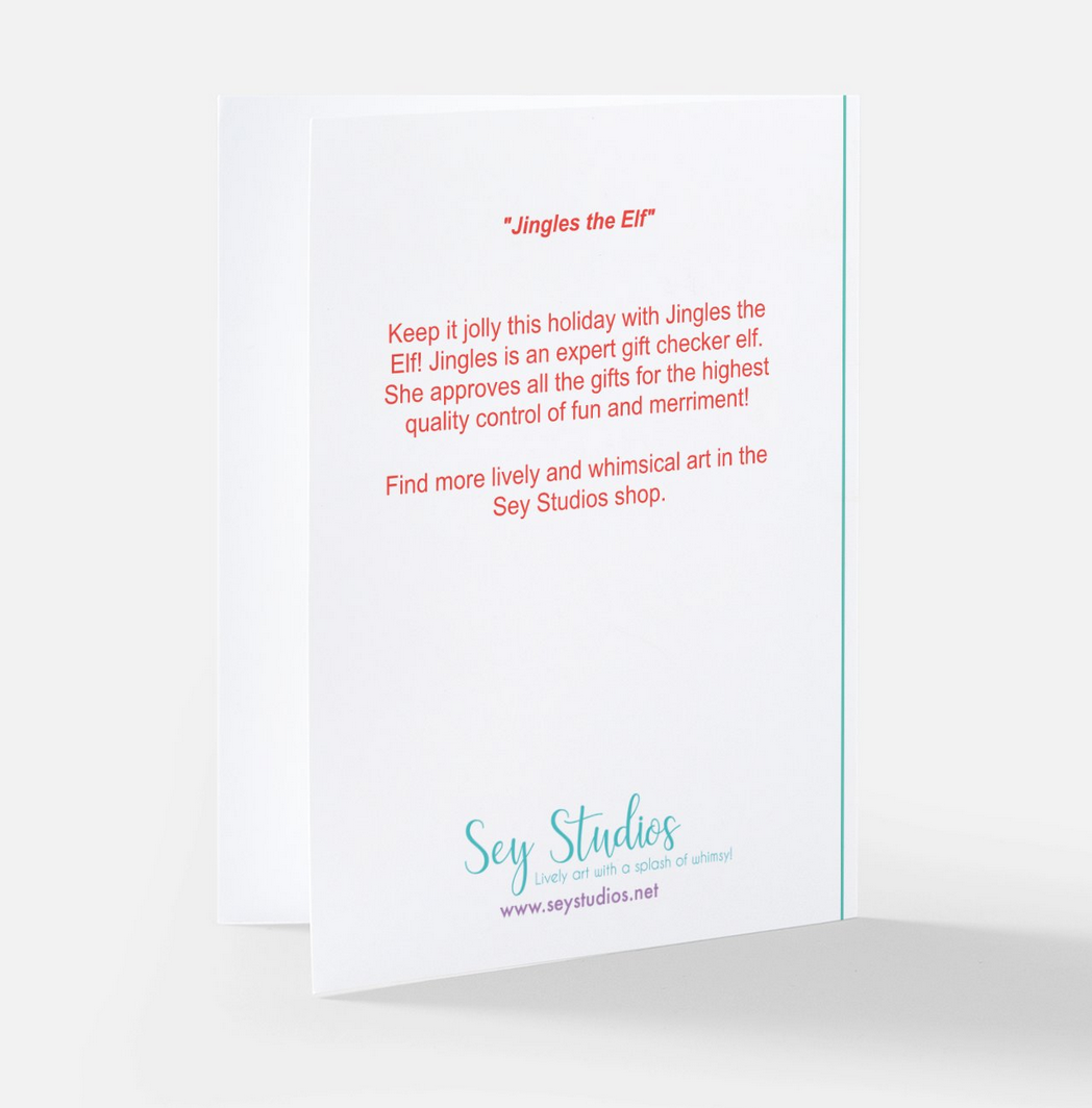 "Jingles the Elf" Greeting Card