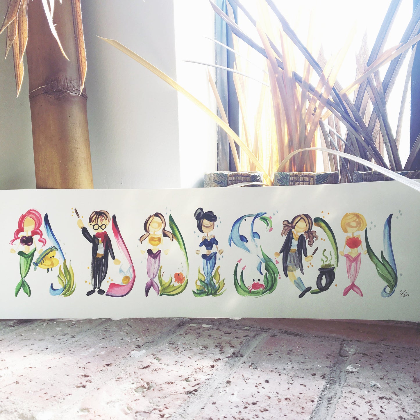 Personalized Character Name Paintings (custom, made to order, one-of-a-kind gift)