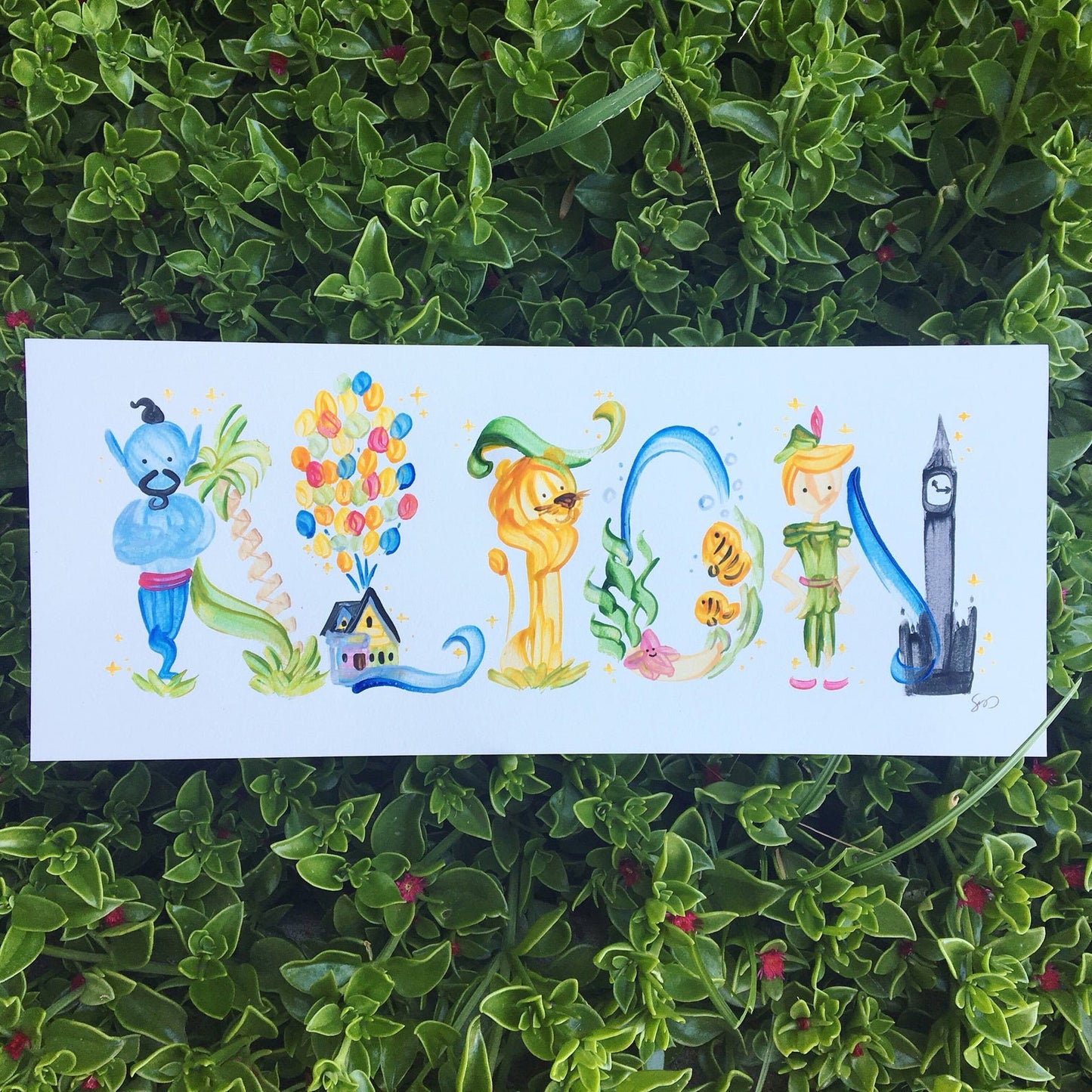 Personalized Character Name Paintings (custom, made to order, one-of-a-kind gift)