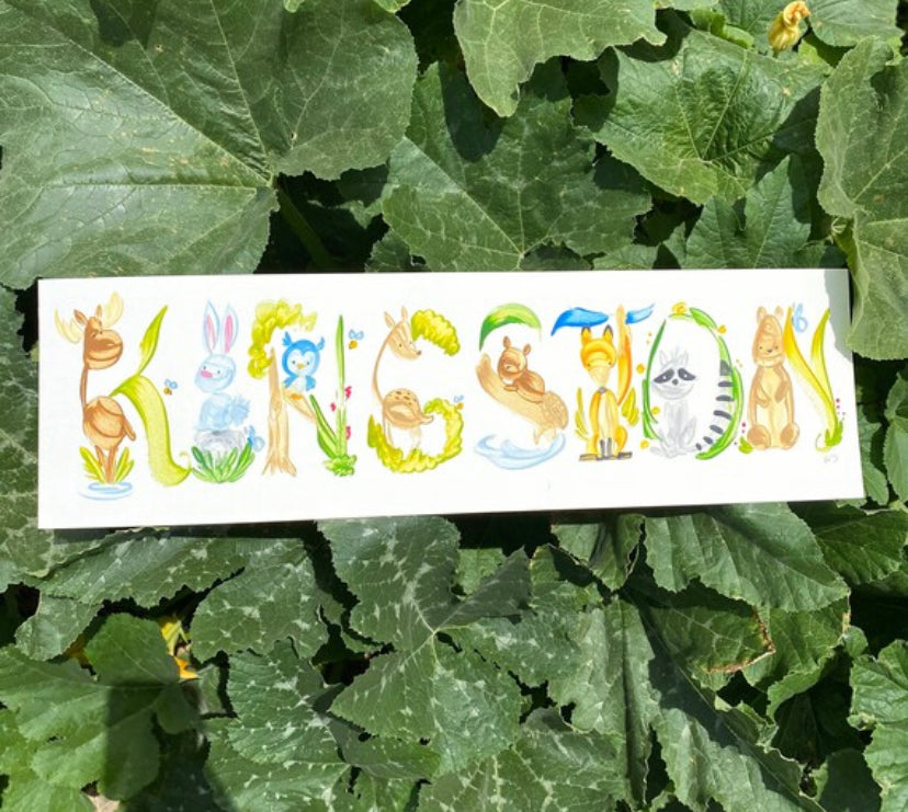 Personalized Character Name Paintings (custom, made to order, one-of-a-kind gift)