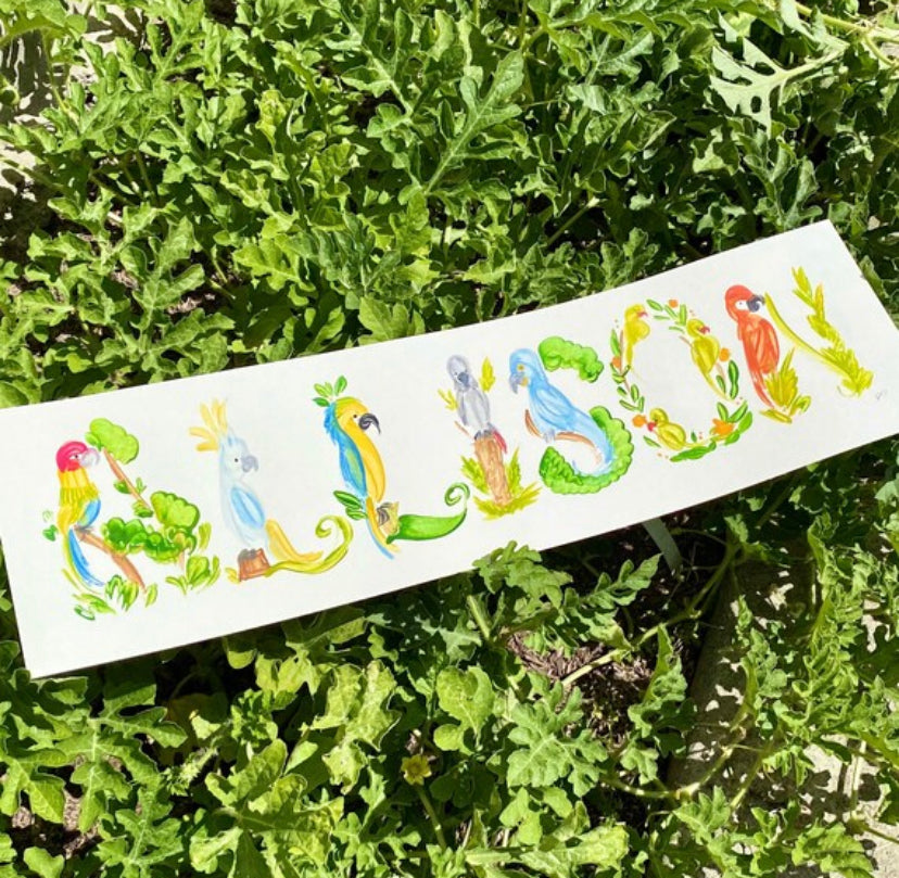 Personalized Character Name Paintings (custom, made to order, one-of-a-kind gift)