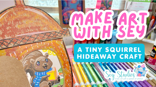 Tiny Squirrel Hideaway! 🐿️🍁 Make Art With Sey