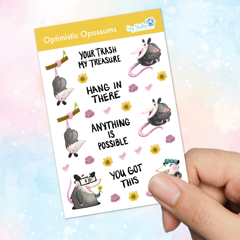 Planner Stickers - Optimistic Opossums