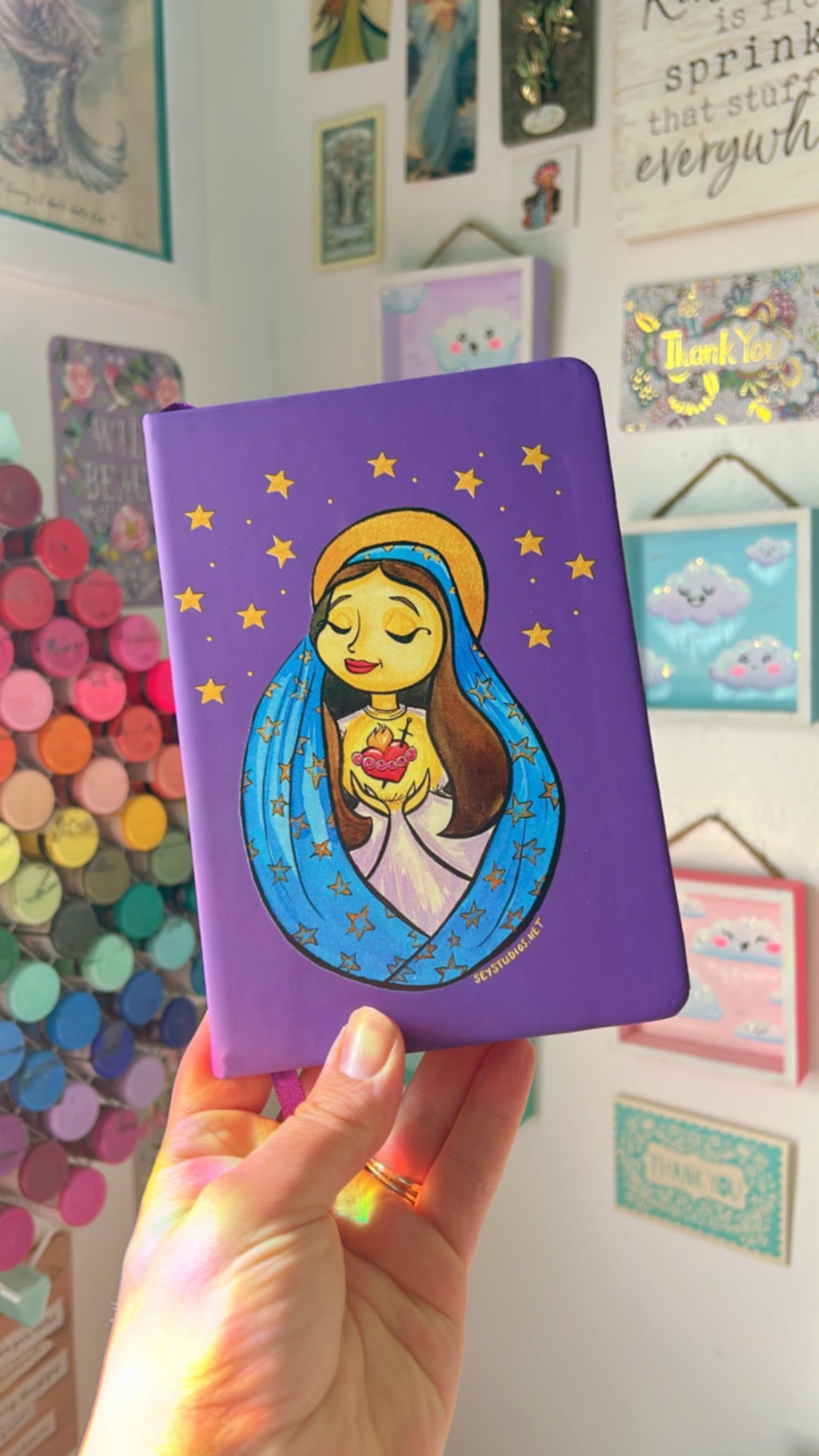 Leatherette Journal: Immaculate Mary