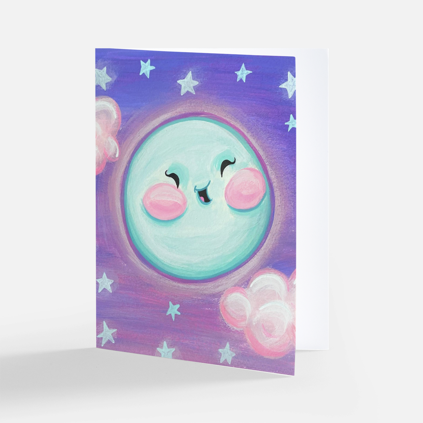 "Happy Moon" Greeting Card