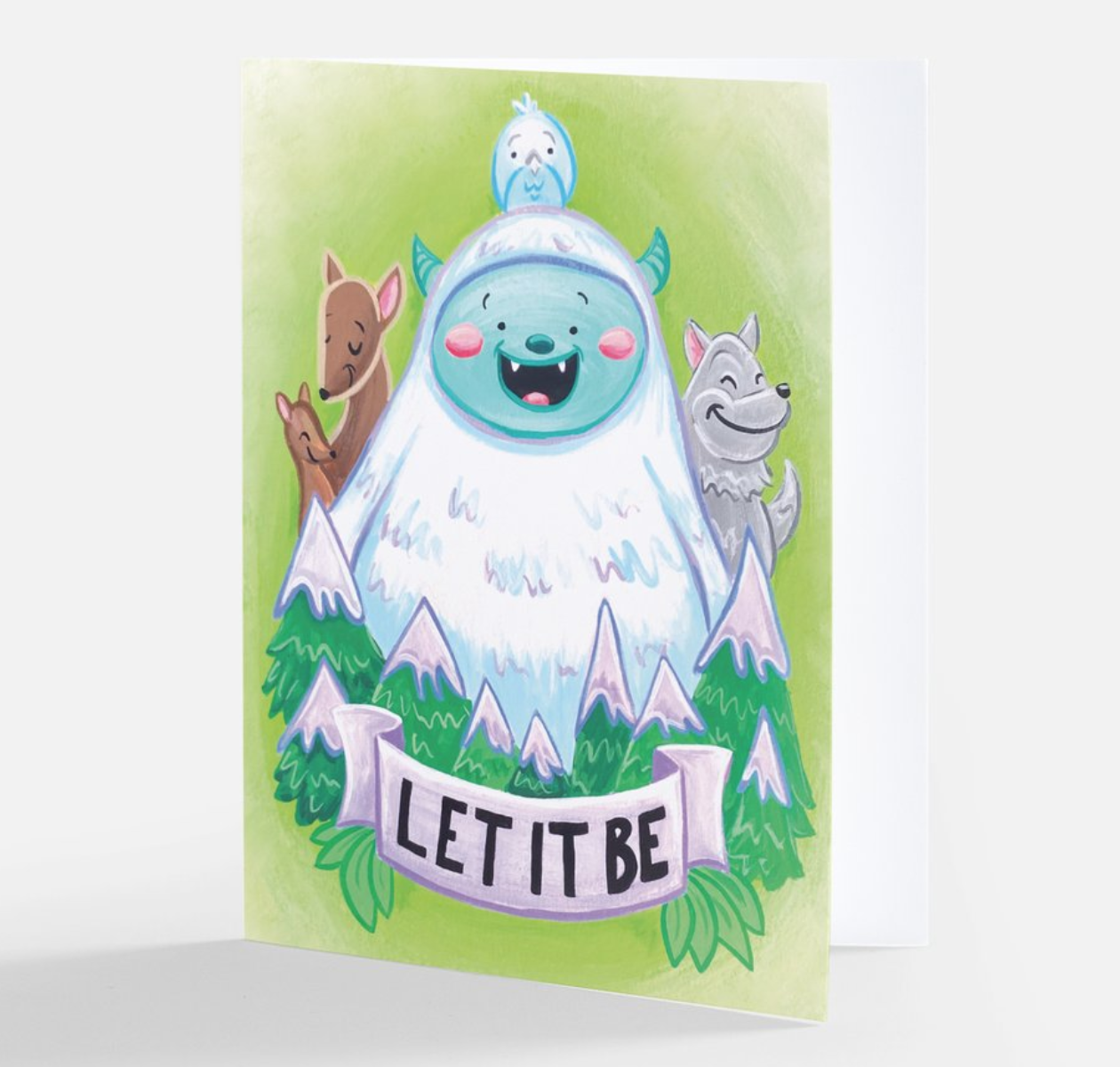 "Let It Be Yeti" Greeting Card