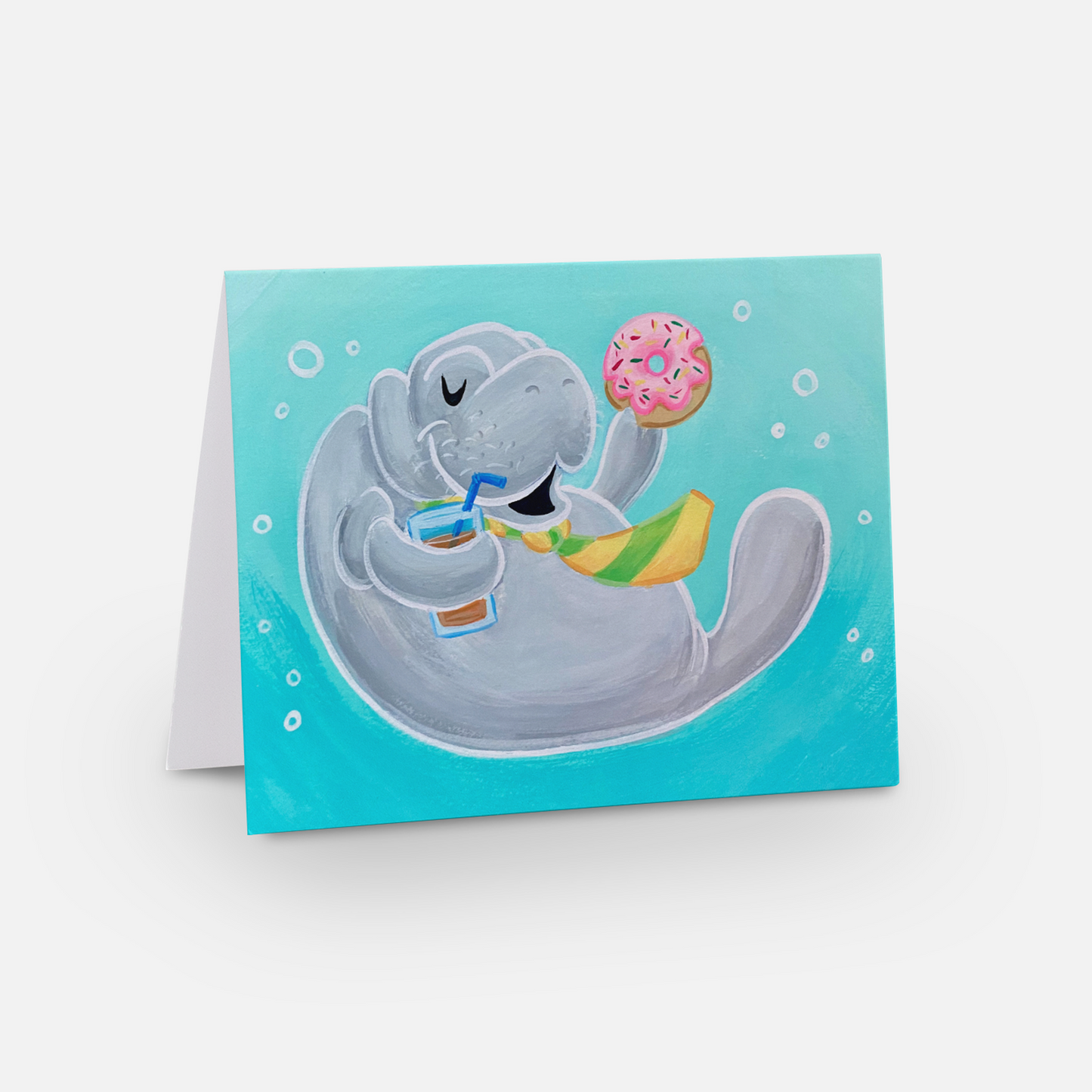 "Daddy Manatee" Greeting Card