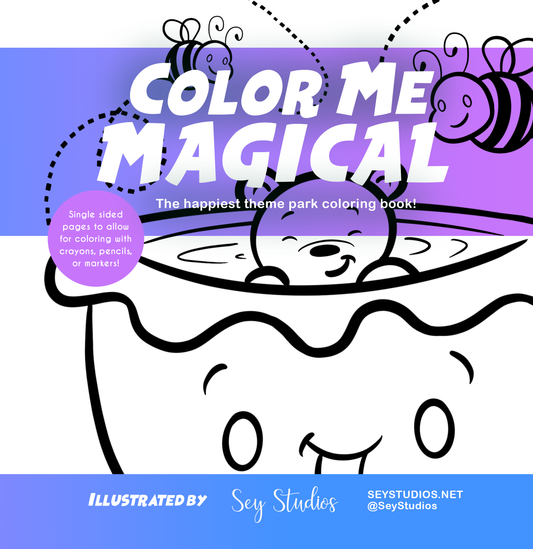 NEW Color Me Magical (theme park coloring book for adults and kids)