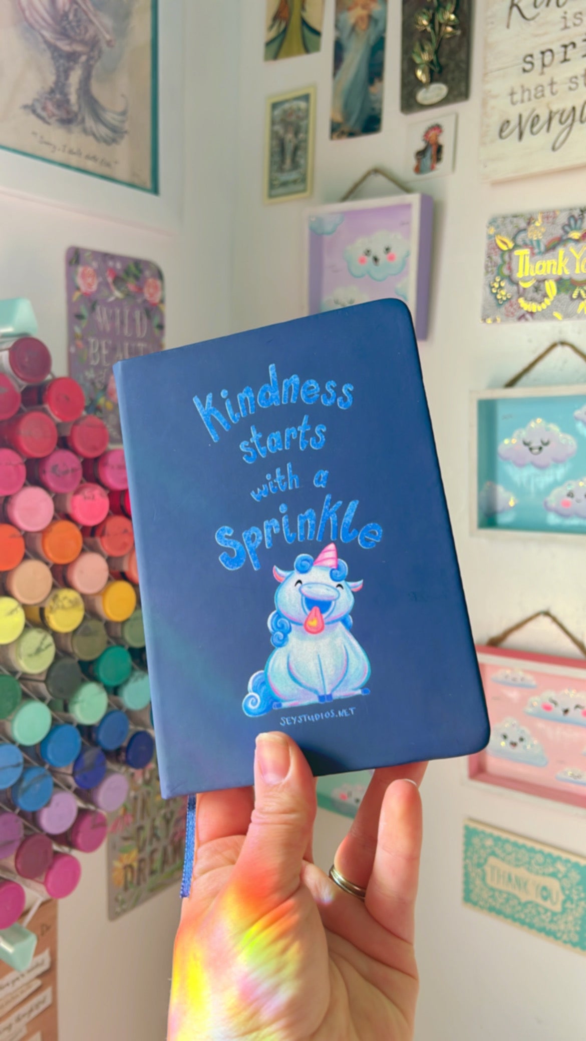 Leatherette Journal: Kindness Unicorn Sprinkles