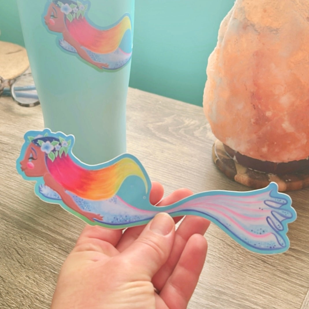 Jumbo Sticker - Rainbow Mermaid