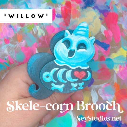 Brooch - "Willow the Skele-corn Brooch"