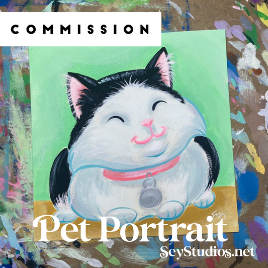 Commission - 7"x7" Pet Portrait