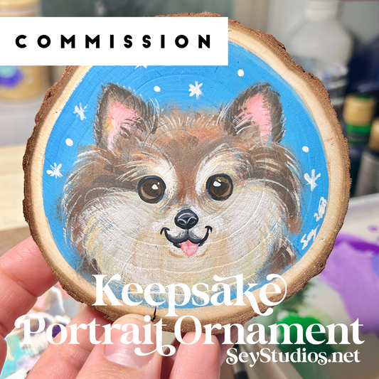 Commission - Keepsake Pet Portrait Ornament