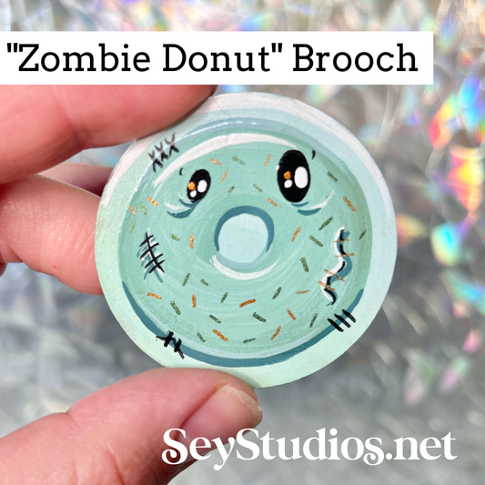 Brooch - “Zombie Donut"