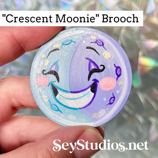 Brooch - "Crescent Moonie"