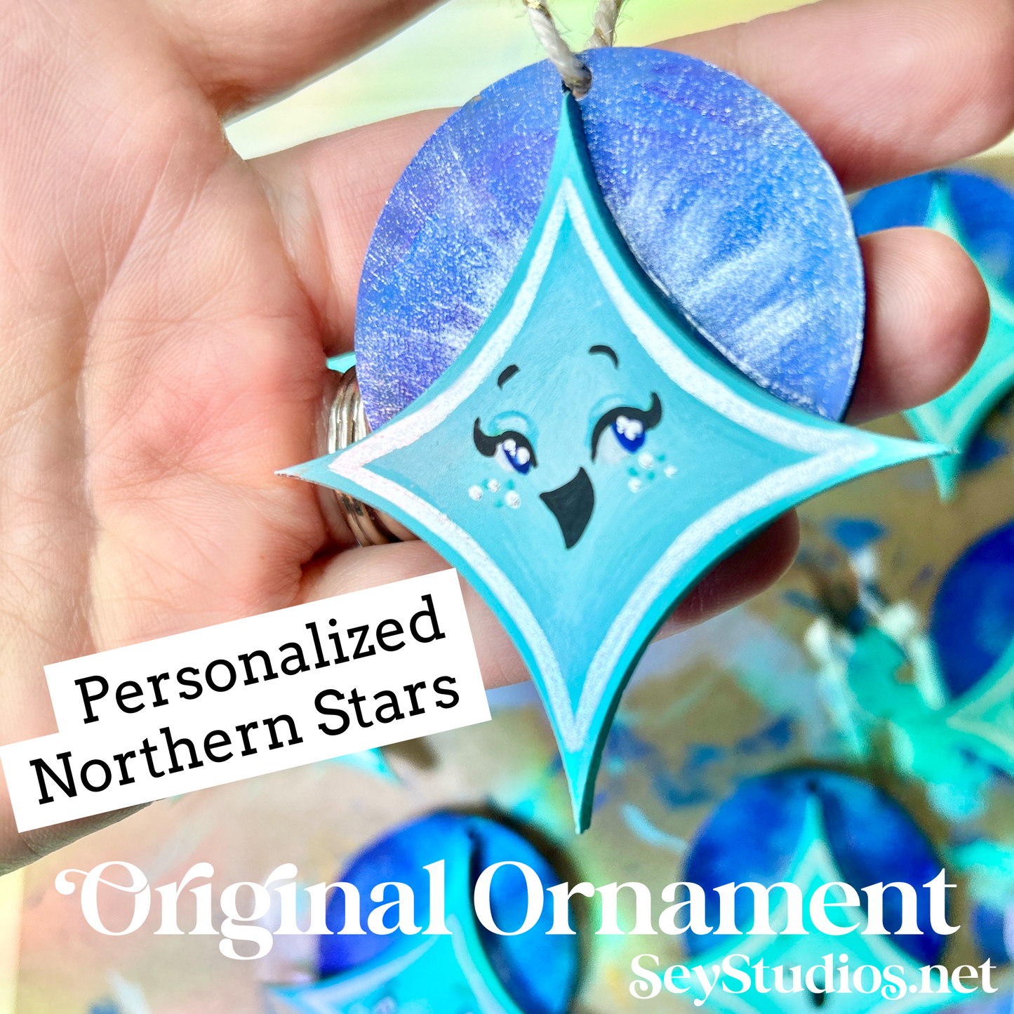 Original Holiday Ornament - Northern Stars (Personalized)