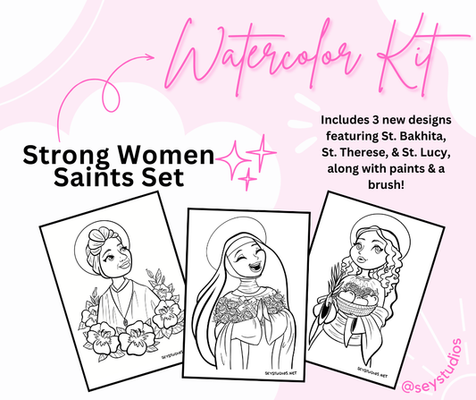 Watercolor Kit - Strong Women Saints Set