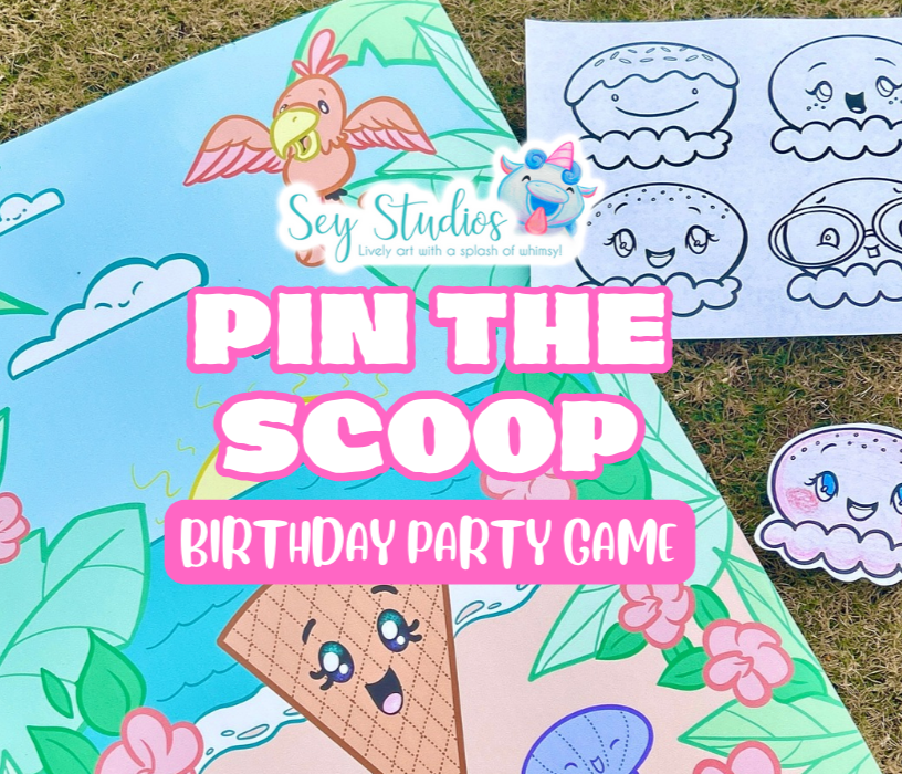 "Pin the Scoop" Birthday Party Game!