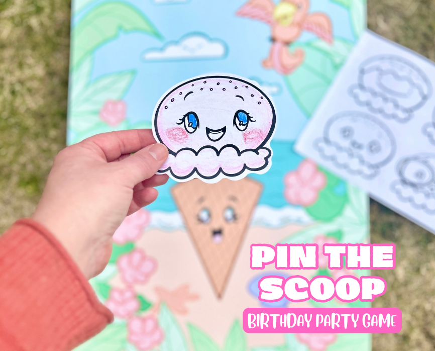 "Pin the Scoop" Birthday Party Game!