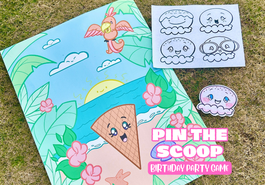 "Pin the Scoop" Birthday Party Game!