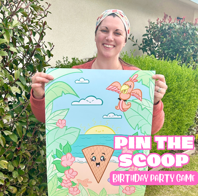 "Pin the Scoop" Birthday Party Game!