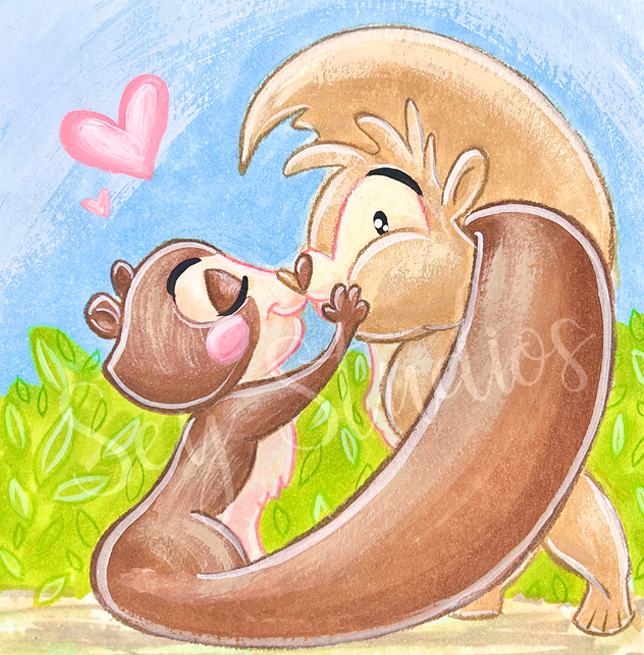 "Squirrels in Love" Design