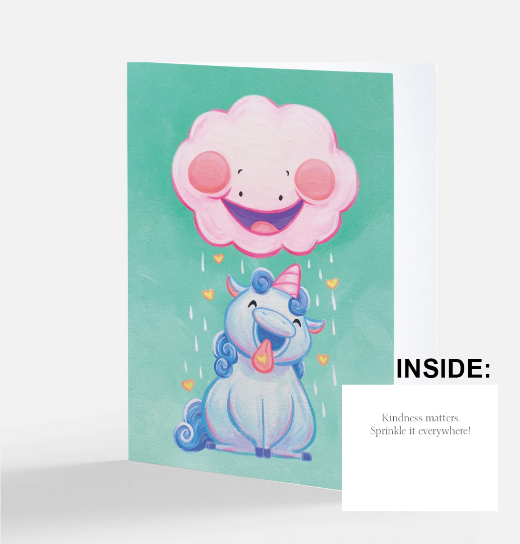 "Kindness Sprinkles Unicorn" Greeting Card