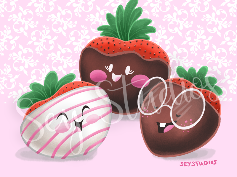 "Chocolate Dipped Strawberries" Design