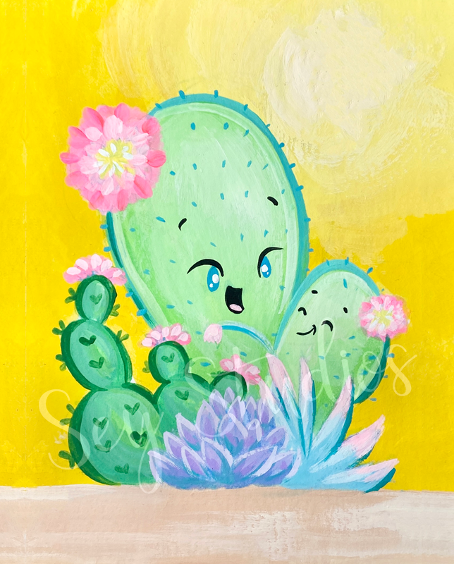"Happy Cacti Mommy & Me" Design