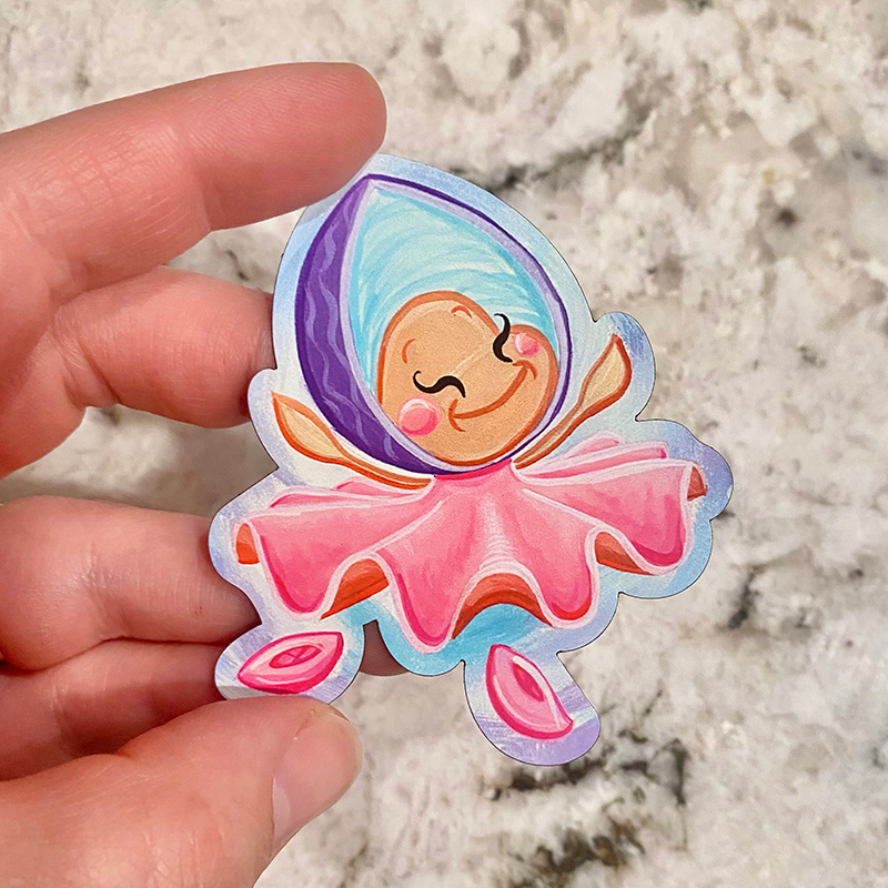 "Magical Dancing Oyster" Magnet