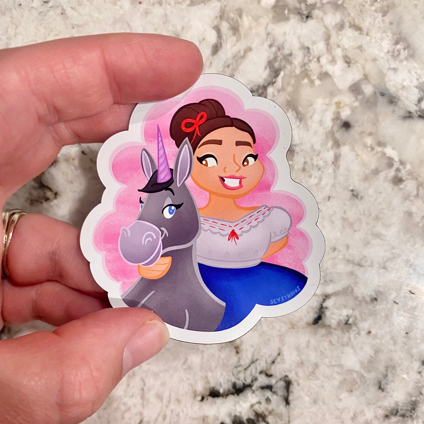 "Magical Sister with Donkey Unicorn" Magnet