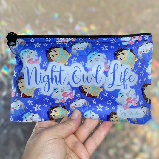 "Night Owl Life" Accessory Pouch