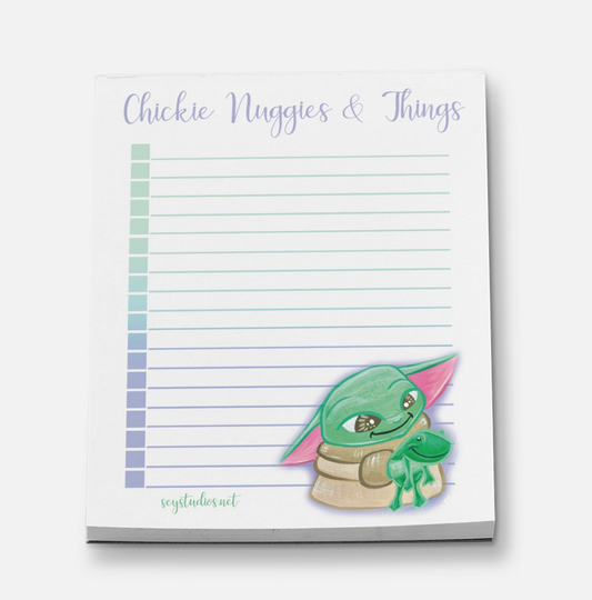 "Chickie Nuggies & Things Alien" Notepad