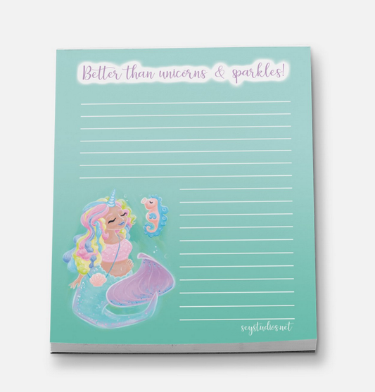 "Unicorn Mermaid" Notepad
