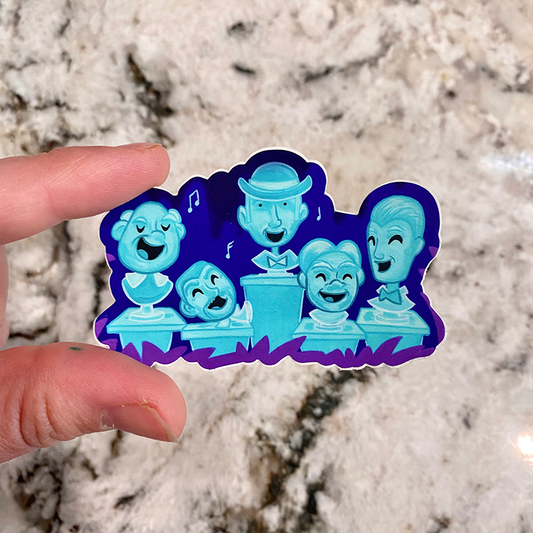 "Haunted Singing Busts" Sticker
