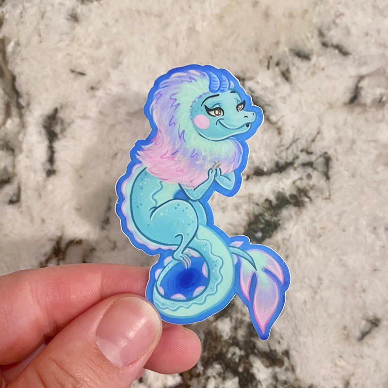 "Magical Water Dragon" Sticker