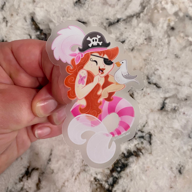 "Magical Pirate Mermaid" Sticker