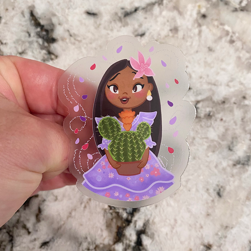 "Magical Sister with Cactus" Sticker