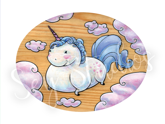 "Chonky the Fat & Happy Unicorn" Design
