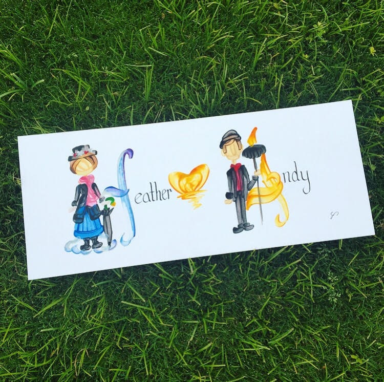 Name Painting - Couples - Personalized