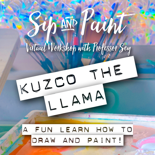 Sip & Paint Virtual Workshop: Kuzco the Llama
