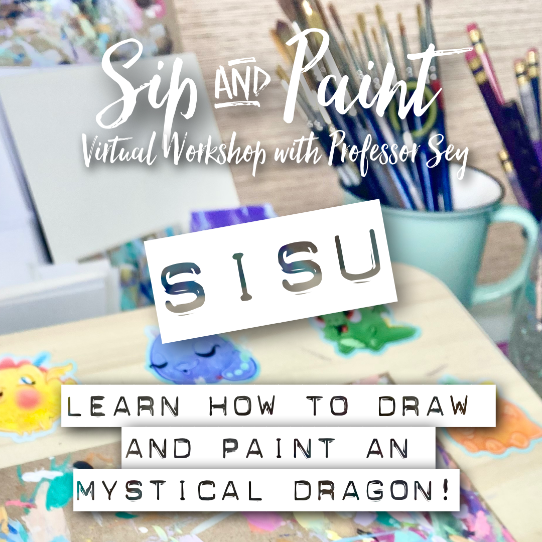 Sip & Paint Virtual Workshop: Dragon